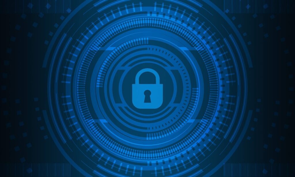 Free cyber security technology network illustration