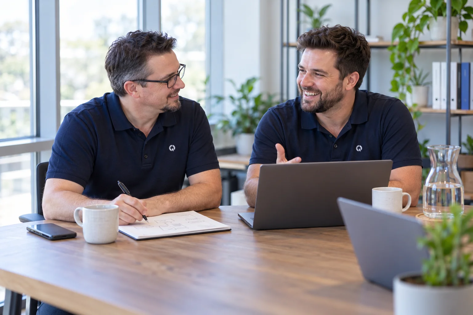 IT team discussing a client project